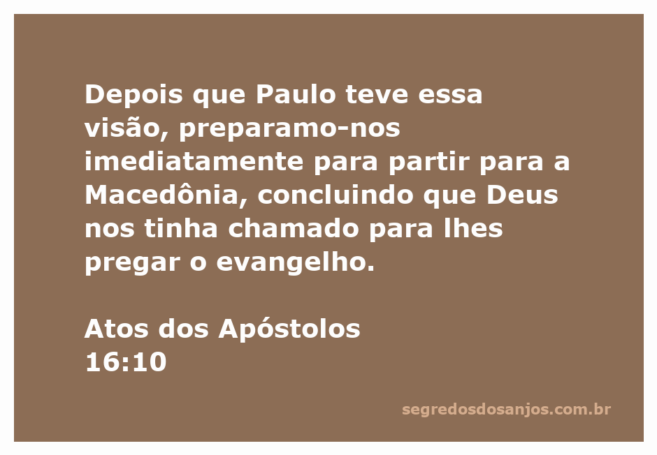 Paulo e seus companheiros se preparando para a missão na Macedônia após receber uma visão.