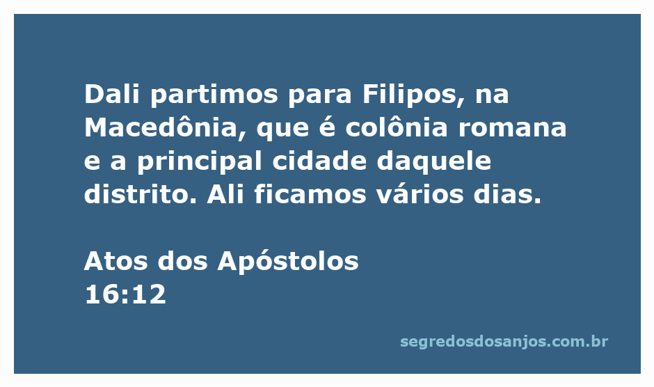 Mapa ilustrativo mostrando a rota de Paulo para Filipos, na Macedônia, destacando a colônia romana.