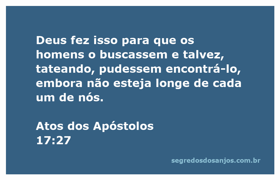 Ilustração do versículo Atos 17:27 que fala sobre a busca por Deus.