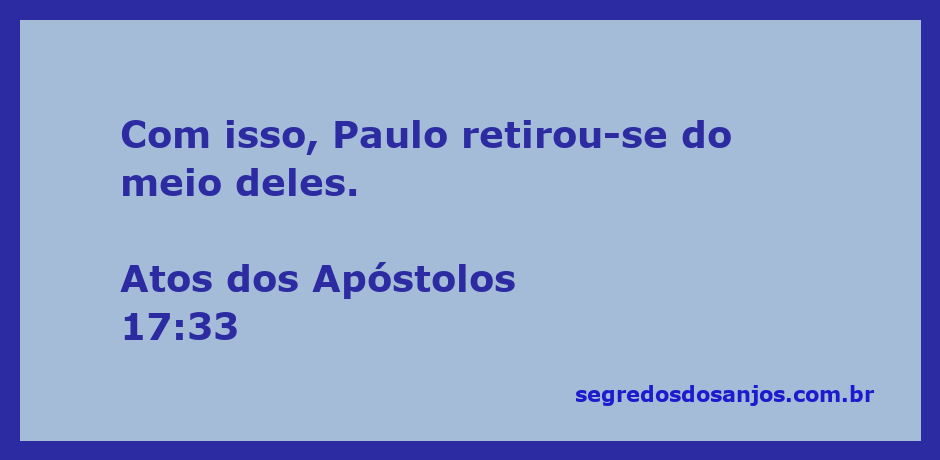 Paulo se retirando do grupo após a pregação em Atenas, conforme Atos 17:33.