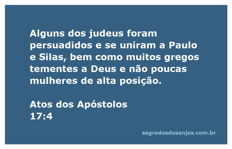Paulo e Silas pregando para judeus e gregos em Atenas, com mulheres de alta posição se juntando a eles.