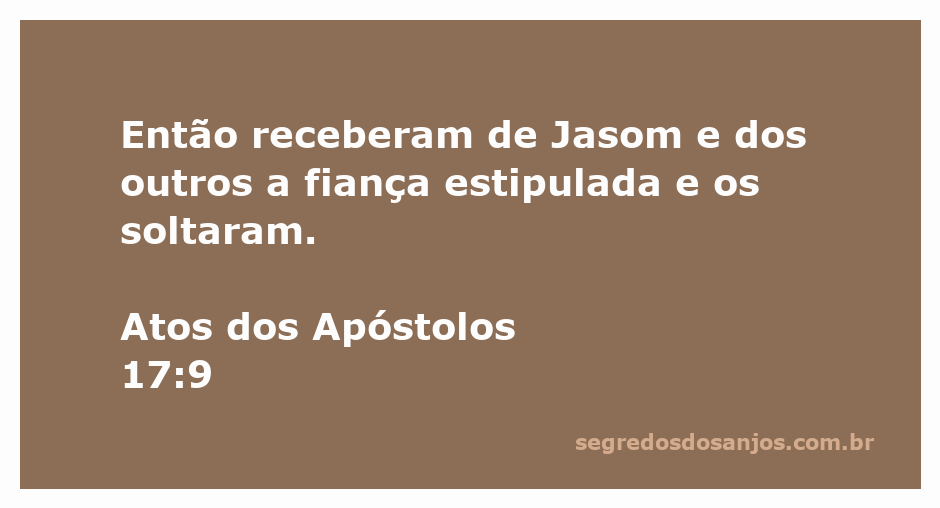 Cena que ilustra a libertação de Paulo e Silas após a fiança recebida por Jasom.