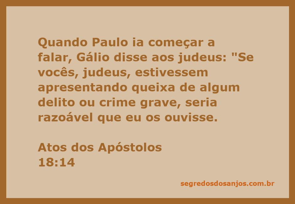 Paulo diante de Gálio, em um tribunal, discutindo questões legais com os judeus.