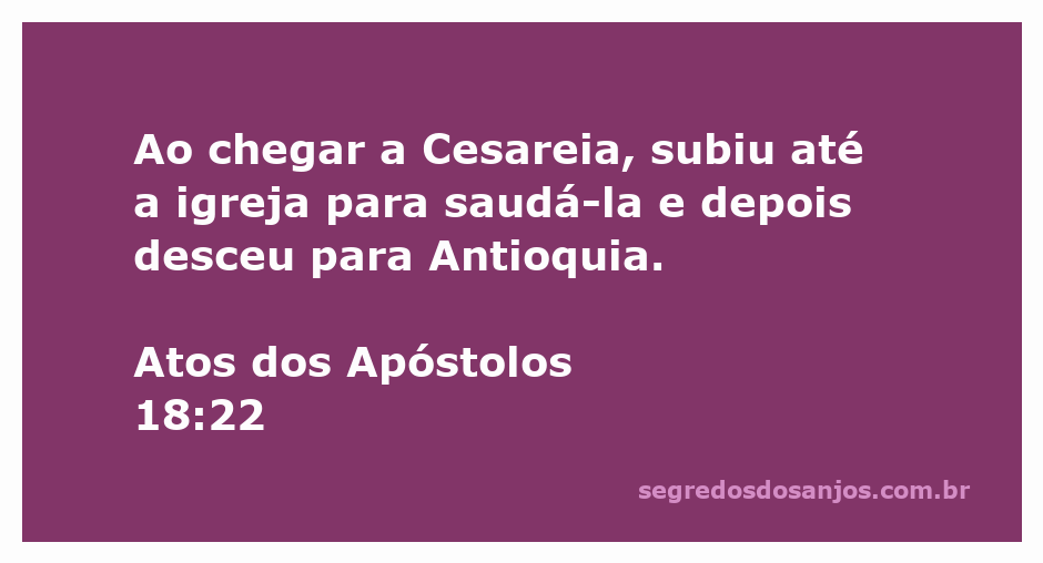 A imagem representa a chegada do apóstolo Paulo a Cesareia, refletindo sua visita à igreja local antes de continuar sua jornada para Antioquia.