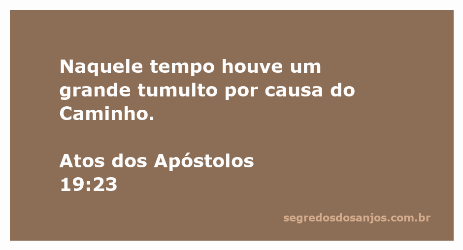 Tumulto causado pelo Caminho em Atos 19:23