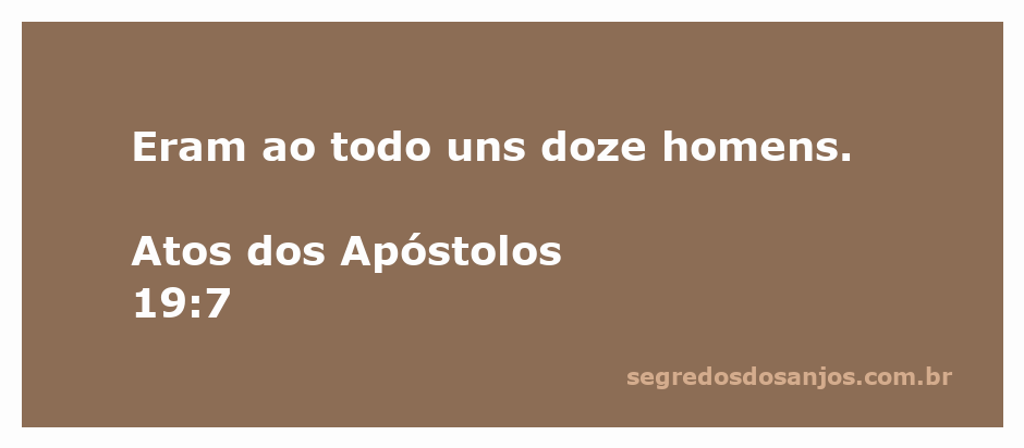 Imagem representando os doze homens mencionados em Atos 19:7 na Bíblia.