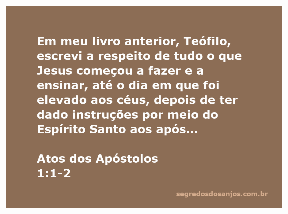 Imagem representativa de Atos dos Apóstolos 1:1-2, mostrando a ascensão de Jesus aos céus e os apóstolos reunidos.