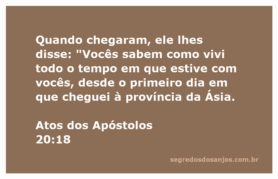 A imagem representa o apóstolo Paulo falando aos líderes da igreja em Éfeso, refletindo sobre sua vida e ministério na Ásia.