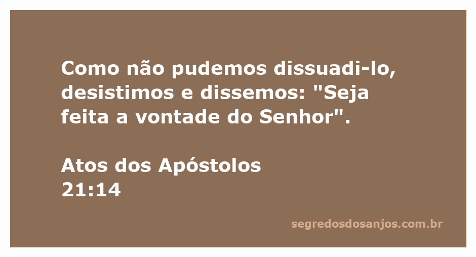 Imagem que representa o versículo Atos 21:14, onde os apóstolos aceitam a vontade do Senhor.