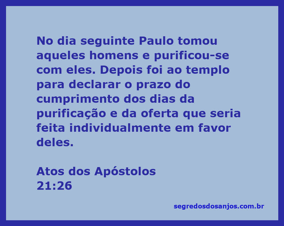 Paulo realizando o rito de purificação no templo conforme Atos 21:26.