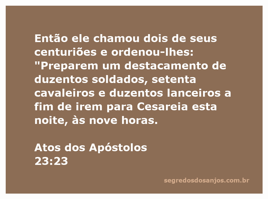 Centuriões romanos organizando tropas para uma missão em Cesareia, inspirado em Atos 23:23.