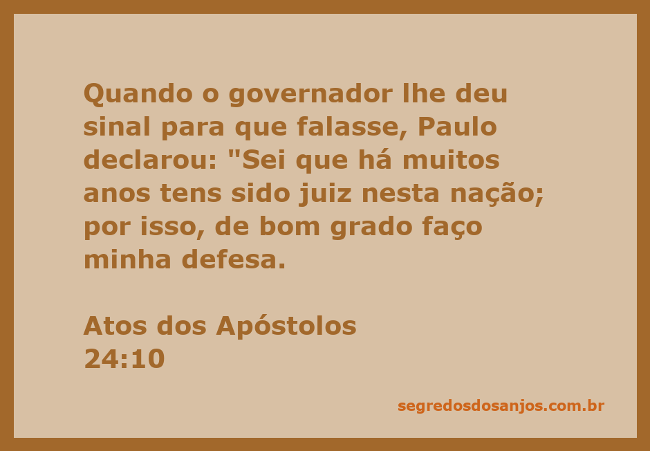 A imagem de Paulo diante do governador, fazendo sua defesa na presença de autoridades.