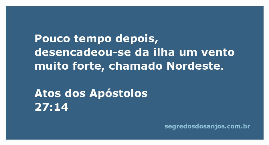 Representação do vento forte chamado Nordeste, que se desencadeou na ilha segundo Atos 27:14.