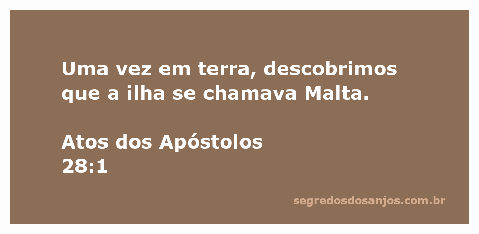Mapa ilustrativo da ilha de Malta, destacando a localização onde os apóstolos desembarcaram.