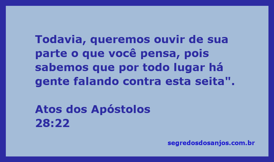 Imagem representativa da passagem de Atos dos Apóstolos 28:22, onde se discute a seita cristã.