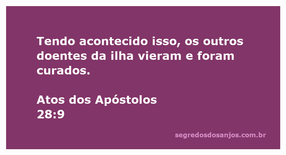 Imagem representando a cura de doentes na ilha conforme Atos 28:9.