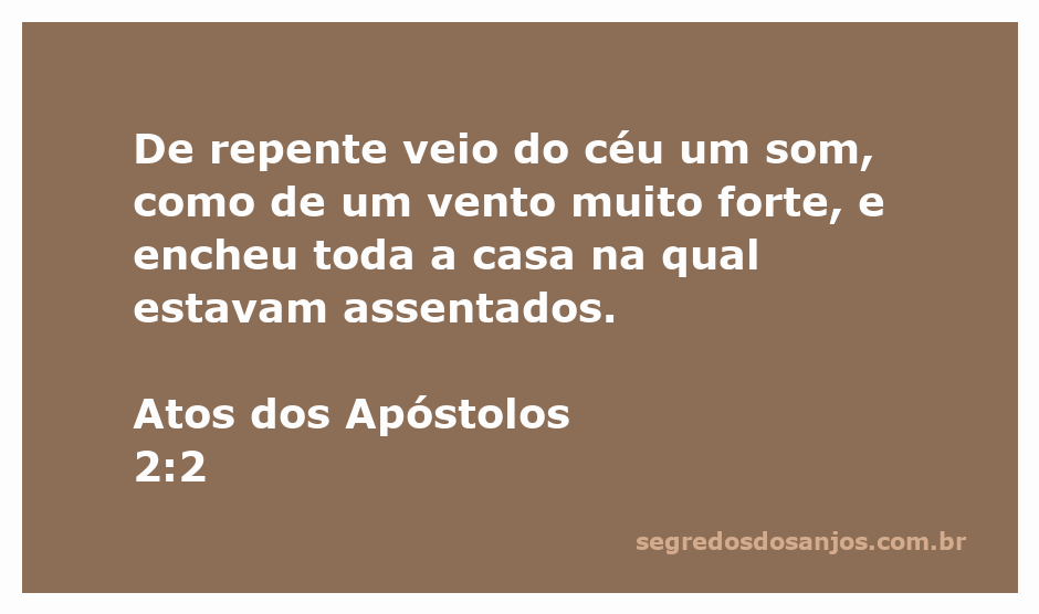 Representação do Pentecostes com vento forte preenchendo a casa dos apóstolos.