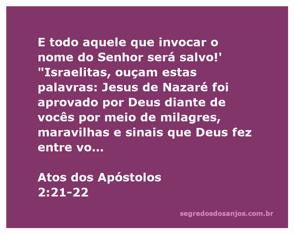 Imagem representativa da passagem bíblica Atos 2:21-22, destacando a salvação através de Jesus Cristo.