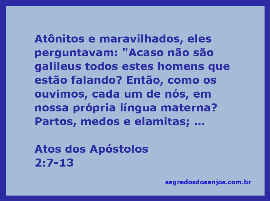 Imagem de pessoas atônitas ouvindo os apóstolos falarem em suas línguas nativas durante o Pentecostes.