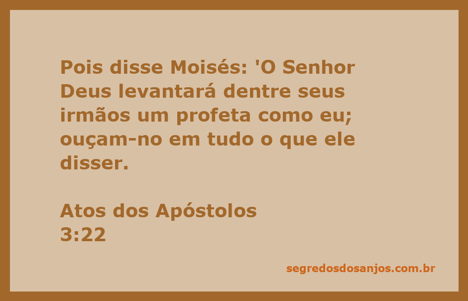 Ilustração de Moisés profetizando sobre a vinda de um profeta semelhante a ele, conforme Atos 3:22.