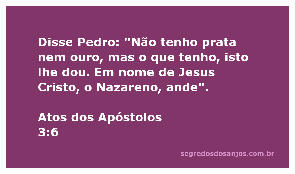Pedro curando um homem aleijado em nome de Jesus Cristo conforme Atos 3:6.