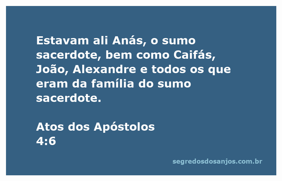Imagem representativa dos líderes religiosos Anás e Caifás, com referência ao versículo de Atos dos Apóstolos 4:6.