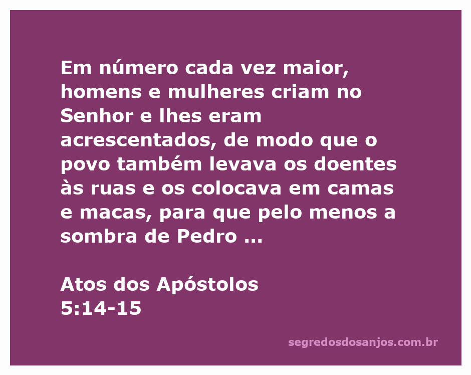 Pessoas levando doentes nas ruas esperando a sombra de Pedro