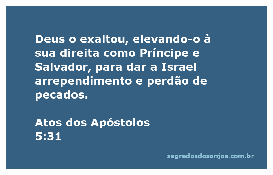 Ilustração de Atos 5:31, destacando a exaltação de Deus e o papel de Jesus como Príncipe e Salvador.