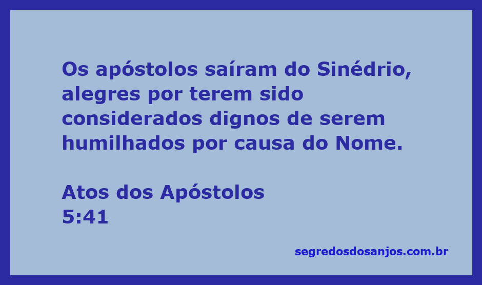 Os apóstolos saem do Sinédrio com expressões de alegria, simbolizando sua dignidade em sofrer por causa do Nome de Jesus.