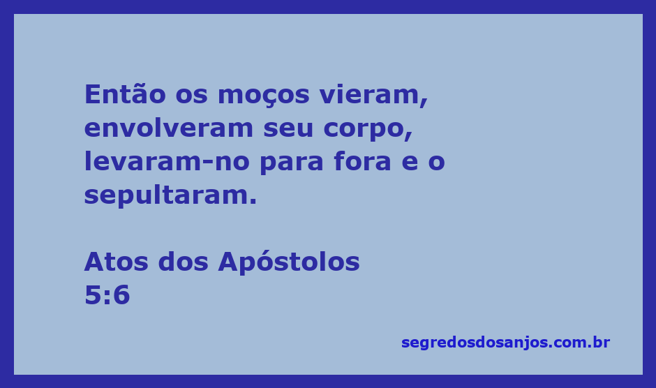 Cenas da sepultura de um homem, representando o versículo Atos dos Apóstolos 5:6
