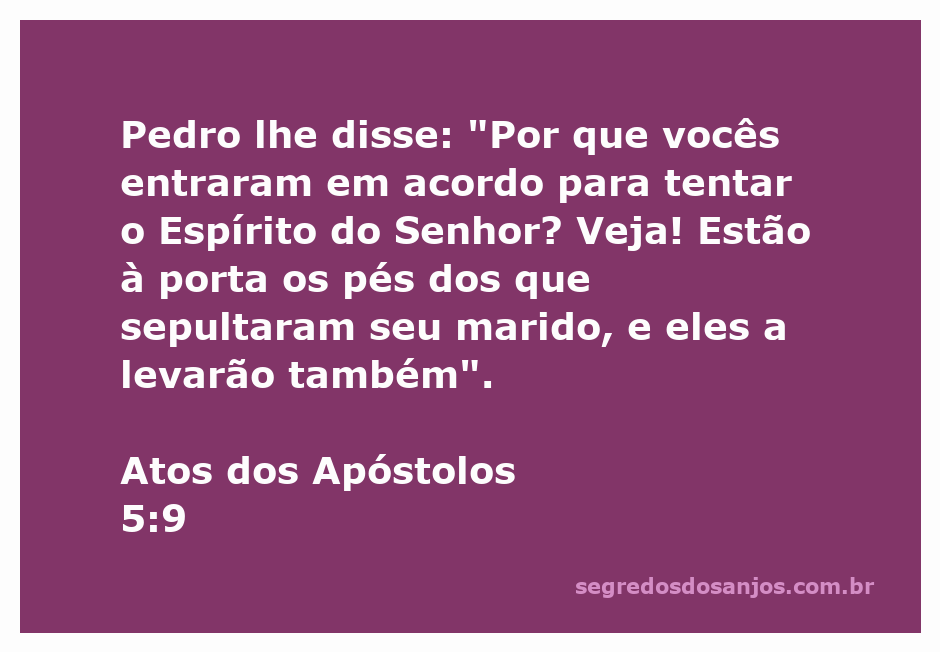 Pedro confrontando Ananias e Safira sobre sua mentira ao Espírito Santo