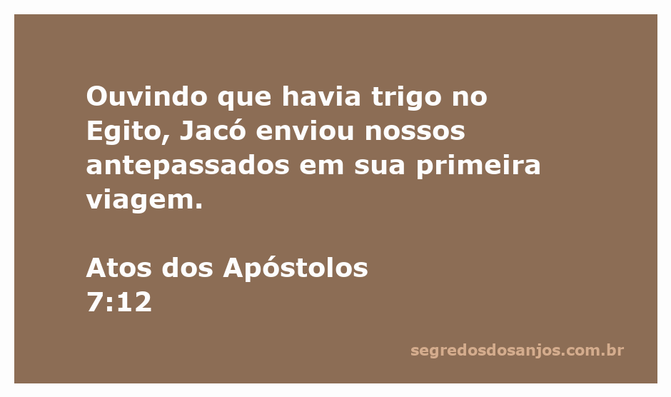 Ilustração de Jacó enviando seus filhos ao Egito em busca de trigo durante a fome.