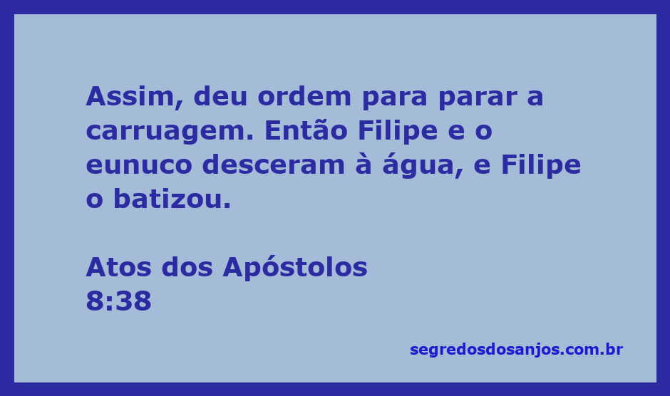 Filipe batizando o eunuco nas águas, simbolizando a conversão e a fé cristã.