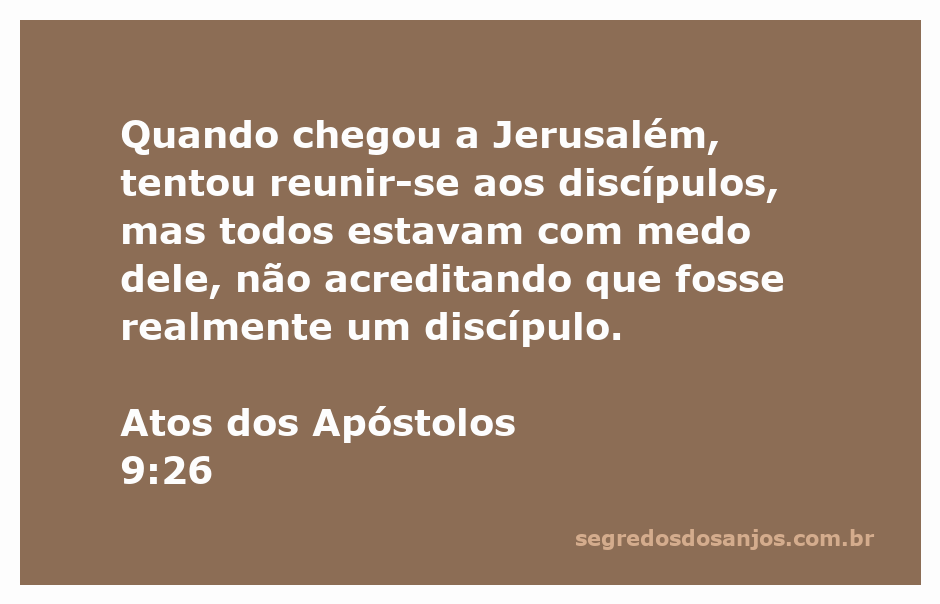 Saulo de Tarso chegando a Jerusalém, tentando se reunir com os discípulos de Jesus, mas enfrentando desconfiança.