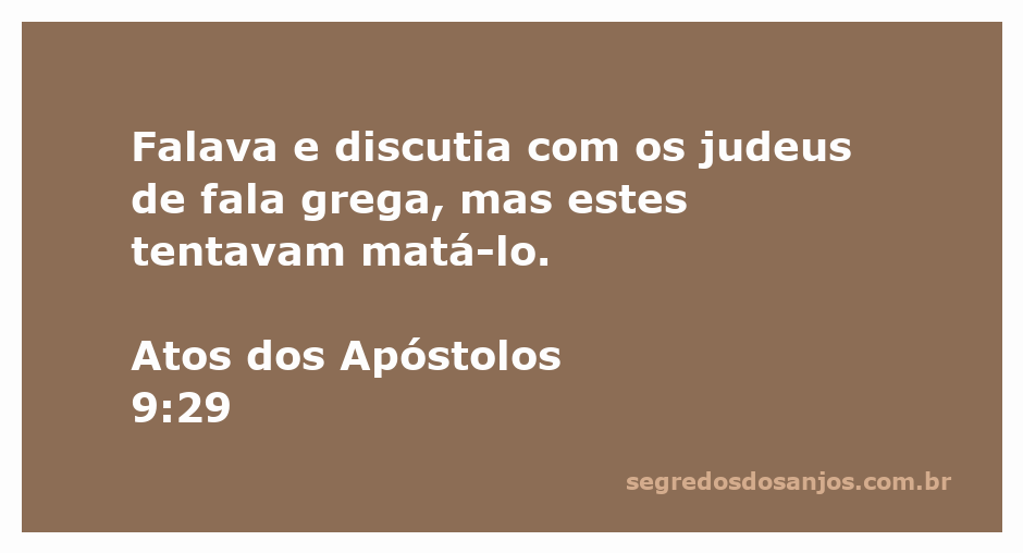 Ilustração de Saulo discutindo com judeus de fala grega em Atos dos Apóstolos 9:29.