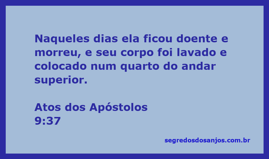 Imagem representativa da mulher que ficou doente e morreu, conforme Atos 9:37, com foco no quarto do andar superior onde seu corpo foi colocado.