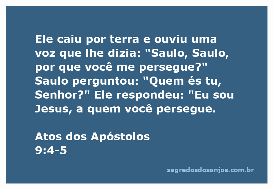 Representação visual da conversão de Saulo na estrada de Damasco, com a voz de Jesus o chamando.