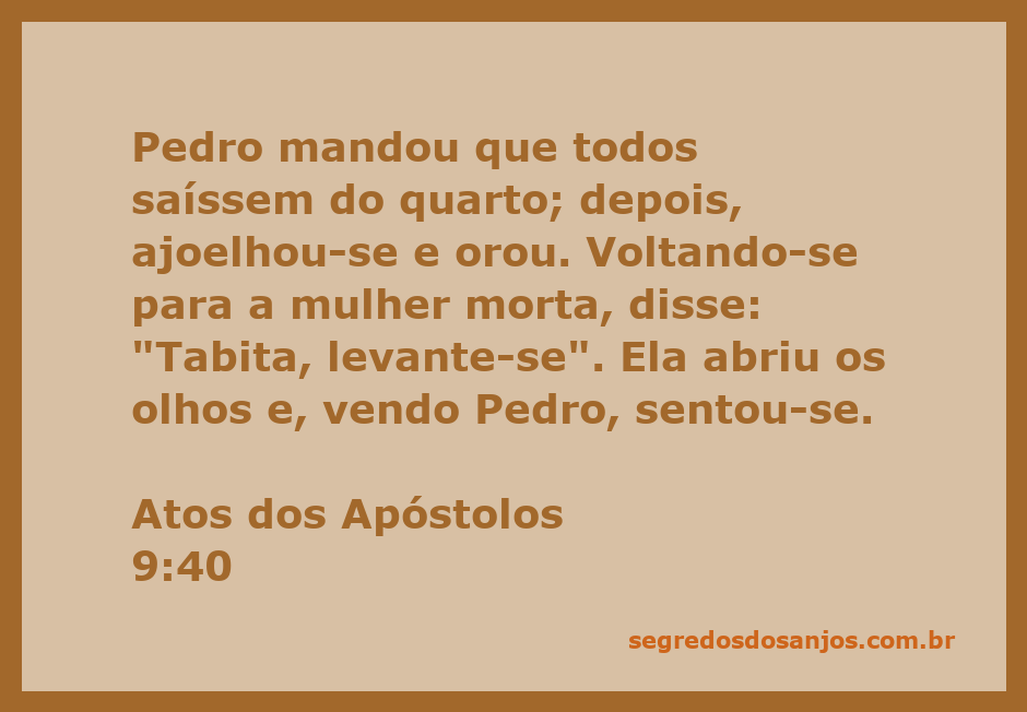 Pedro ressuscitando Tabita, uma mulher morta, em uma cena bíblica