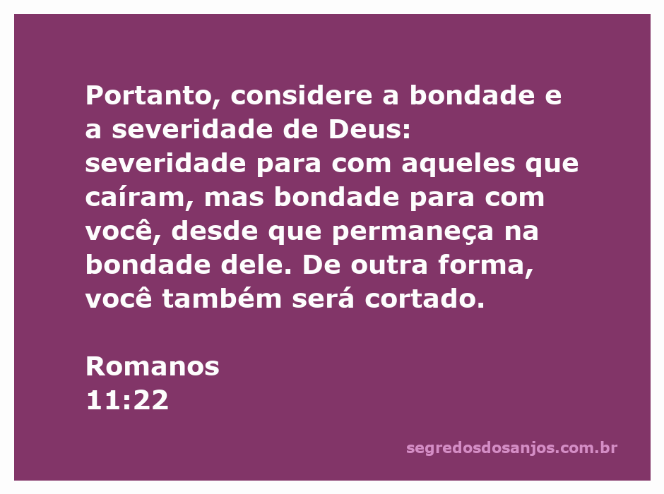 Ilustração que representa a dualidade da bondade e severidade de Deus conforme Romanos 11:22.