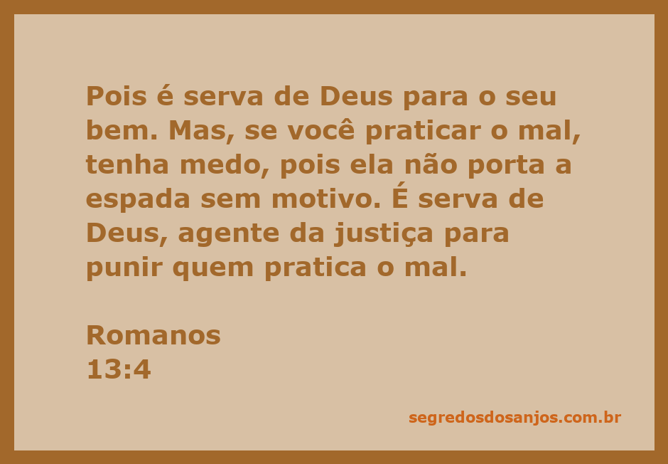 Imagem representativa de Romanos 13:4, ilustrando a serva de Deus como agente da justiça.