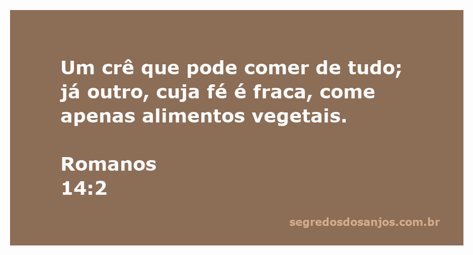 Ilustração representando Romanos 14:2, onde diferentes pessoas têm diferentes crenças sobre o que podem comer.