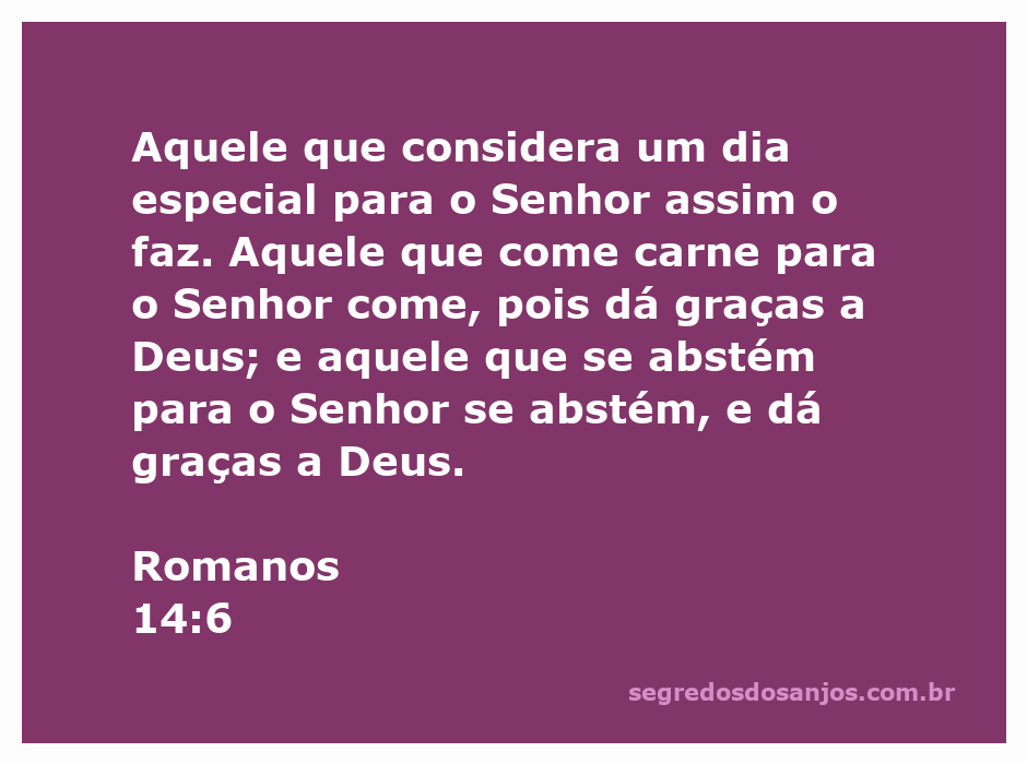 Imagem representativa de Romanos 14:6, mostrando pessoas em oração e reflexão sobre a gratidão a Deus por suas escolhas.