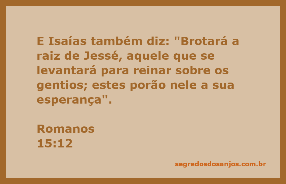 Representação da raiz de Jessé simbolizando esperança e reinado sobre os gentios