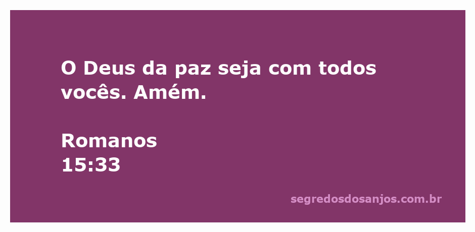 Imagem representativa da paz divina, inspirada no versículo de Romanos 15:33.