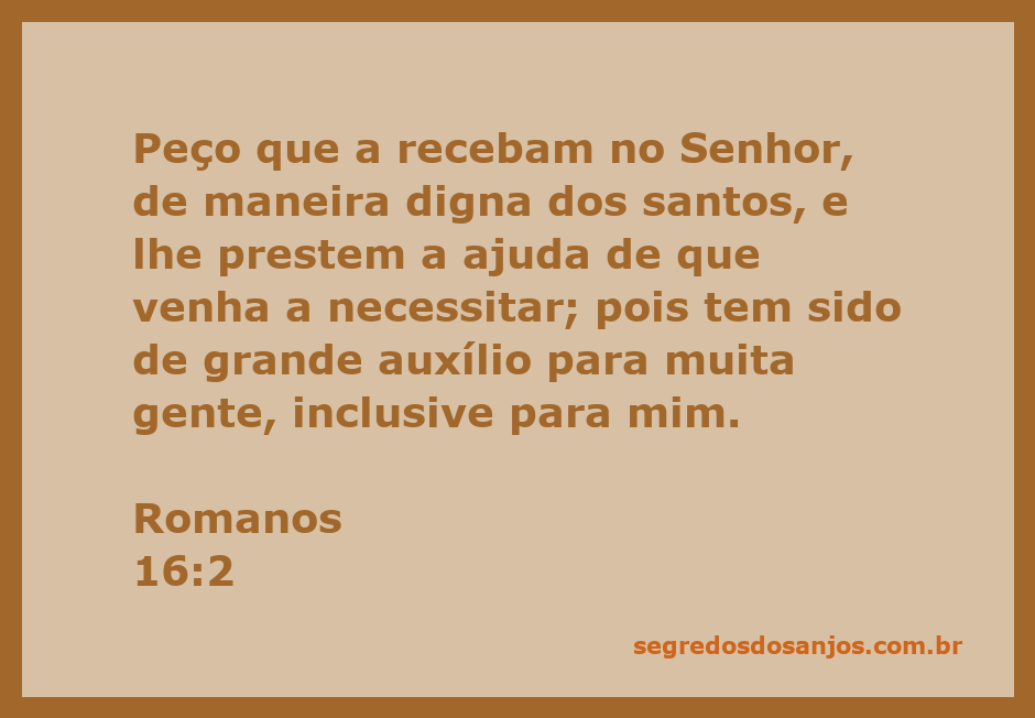 Imagem que representa a ajuda e acolhimento de pessoas em necessidade, inspirada em Romanos 16:2.
