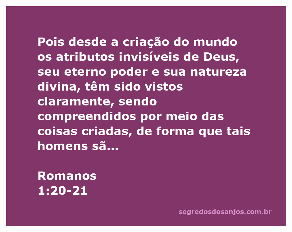 Imagem representativa da criação divina, simbolizando os atributos invisíveis de Deus e a natureza da humanidade diante de Sua grandeza.