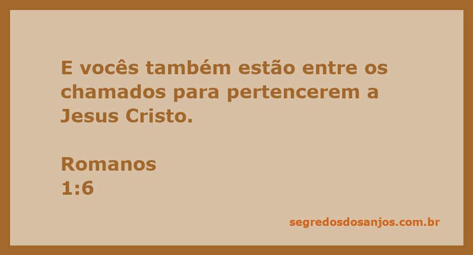 Imagem representativa da chamada para pertencer a Jesus Cristo conforme Romanos 1:6