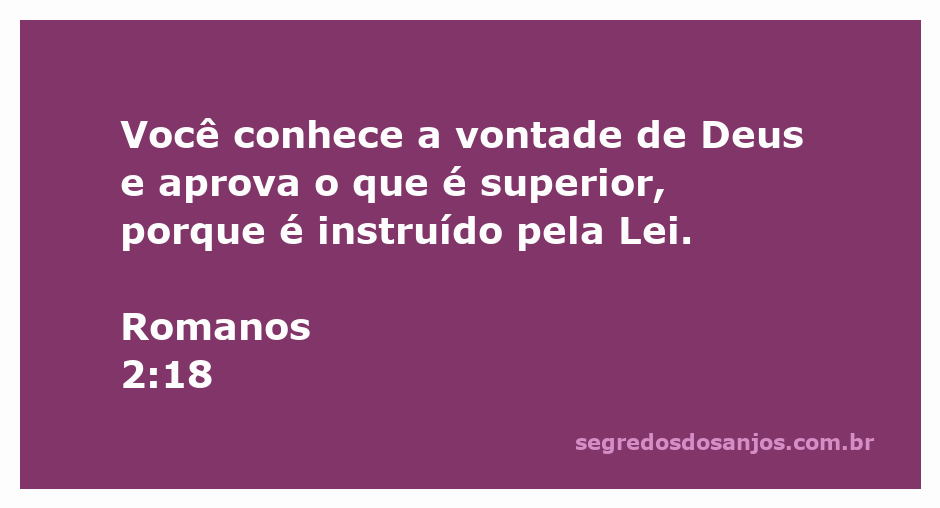 Imagem representando a passagem Romanos 2:18 sobre o conhecimento da vontade de Deus.