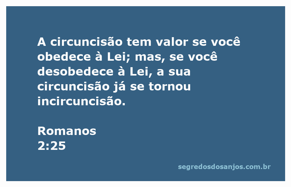 Ilustração representando a passagem de Romanos 2:25 sobre circuncisão e obediência à Lei.