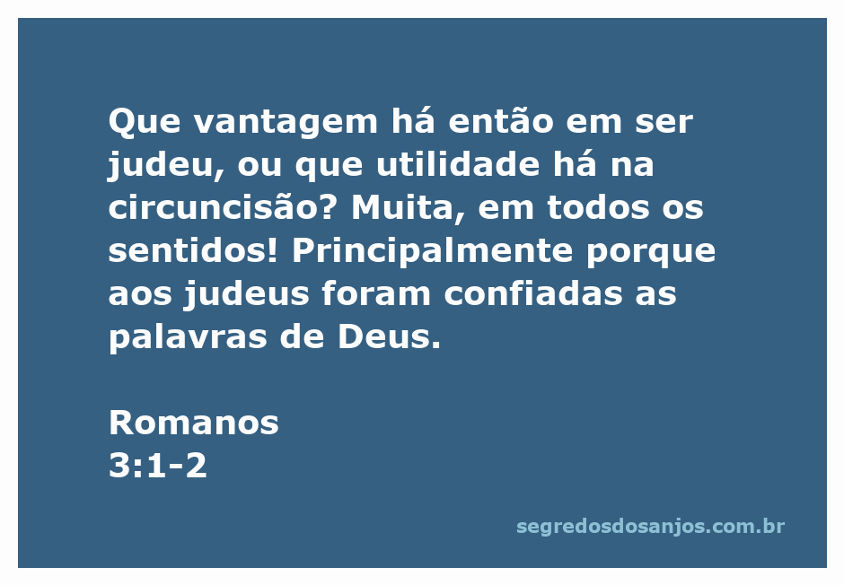 Uma imagem representativa da passagem bíblica Romanos 3:1-2, destacando a importância da palavra de Deus para os judeus.